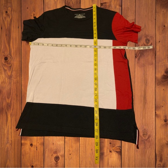 American Flag Tommy Hilfiger Color Block Shirt USA Eagle Buckle Express - Picture 3 of 5